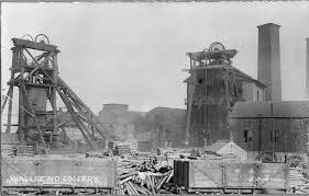 Archive photograph of colliery structures and equipment